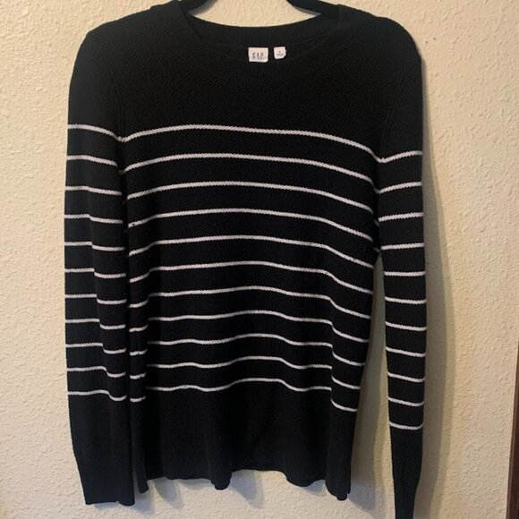 GAP Factory Textured Stripe Crewneck Sweater - Womens Size S - Picture 3 of 7